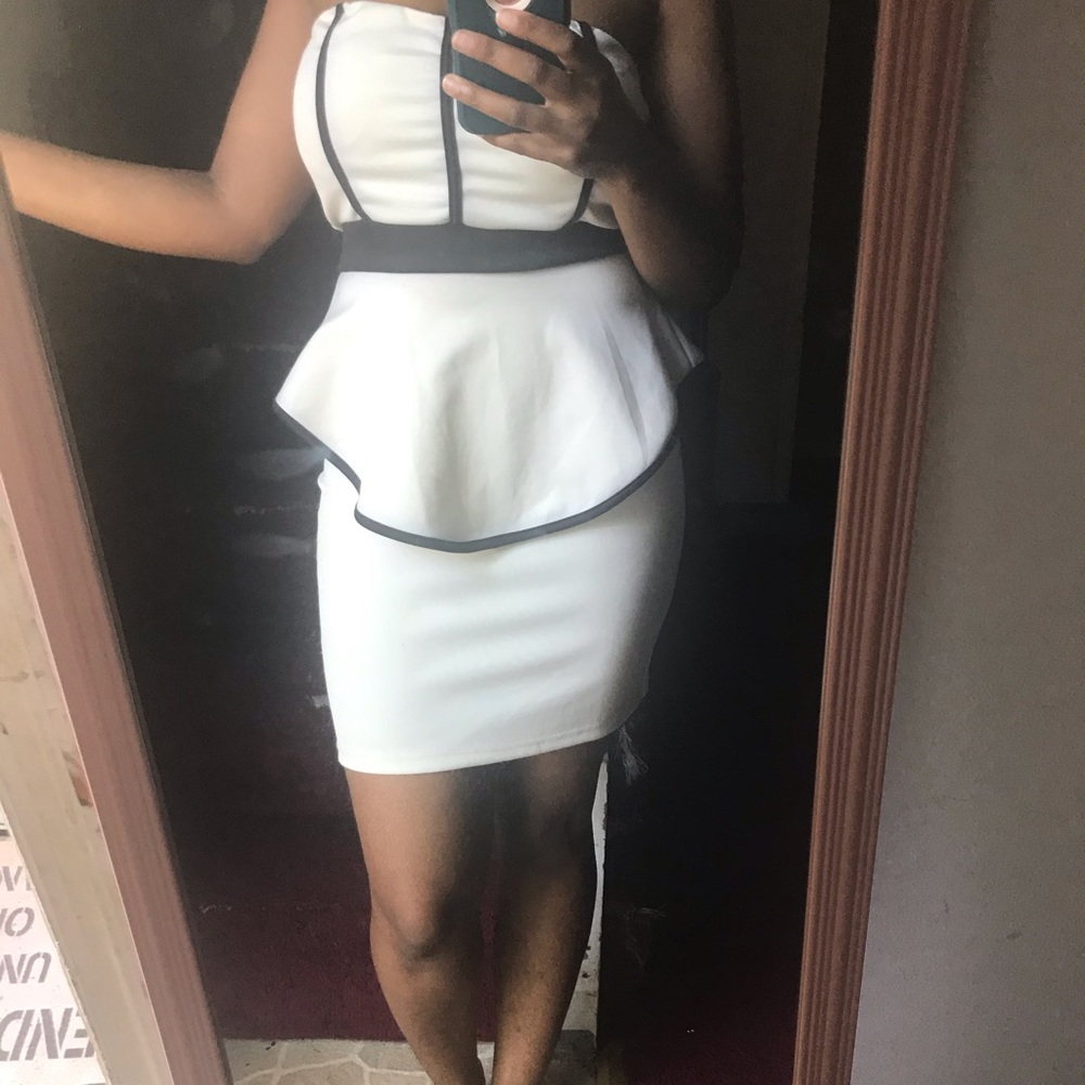Sexy white and black women’s dress.